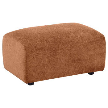 504954 Burnett Chenille Upholstered Ottoman Burnt Orange