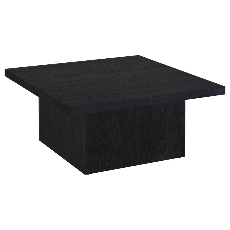 706408 Devar Square Engineered Wood Cocktail Coffee Table Black