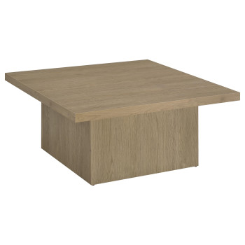 710918 Devar Square Engineered Wood Cocktail Coffee Table Latte