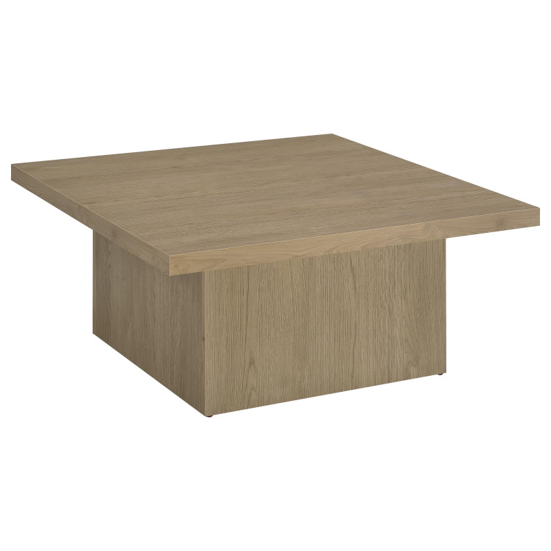 710918 Devar Square Engineered Wood Cocktail Coffee Table Latte