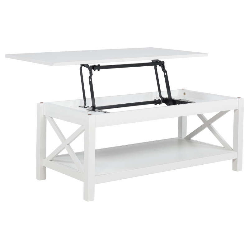722088 Skyview 44-inch Rectangular Lift Top Coffee Table White