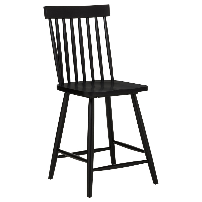 122509BLK Andrews Windsor Counter Height Dining Side Chair Black