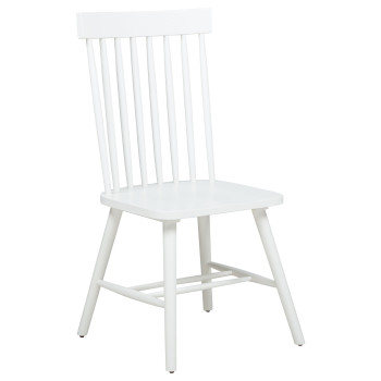 122502WHT Andrews Windsor Spindle Back Dining Side Chair White