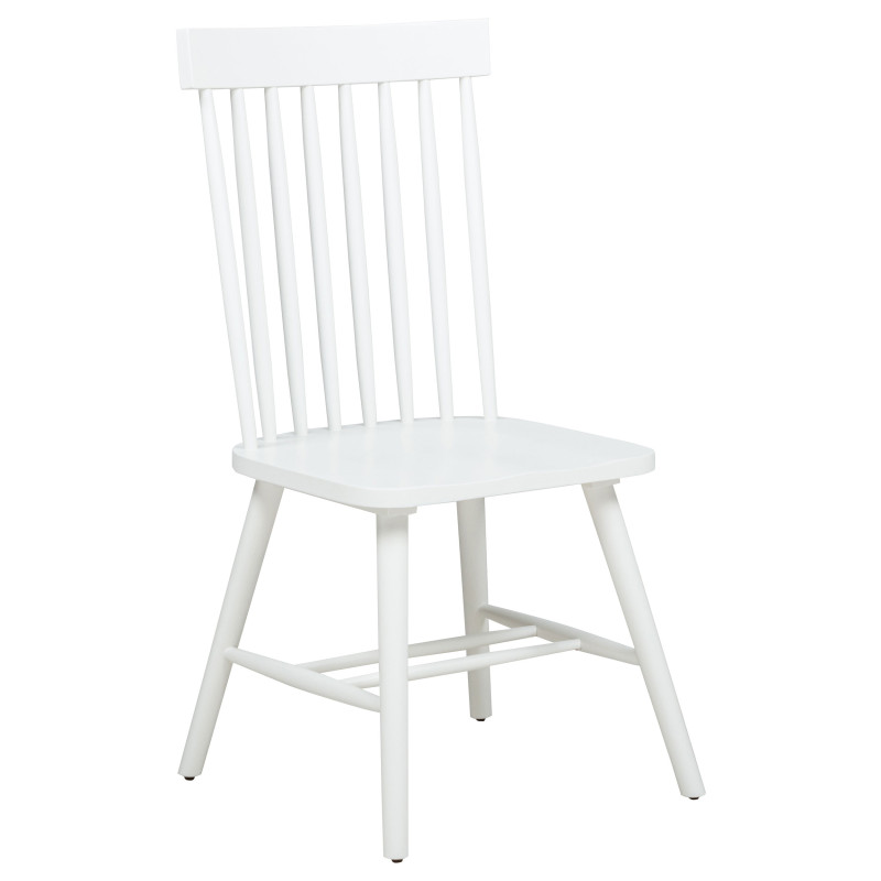 122502WHT Andrews Windsor Spindle Back Dining Side Chair White