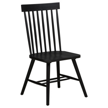 122502BLK Andrews Windsor Spindle Back Dining Side Chair Black