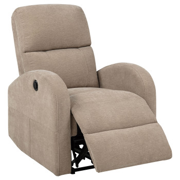 603303P Grant Fabric Upholstered Power Recliner Chair Camel