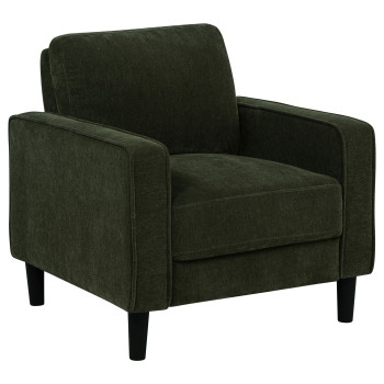511216 Ruth Fabric Upholstered Track Arm Accent Chair Matcha Green