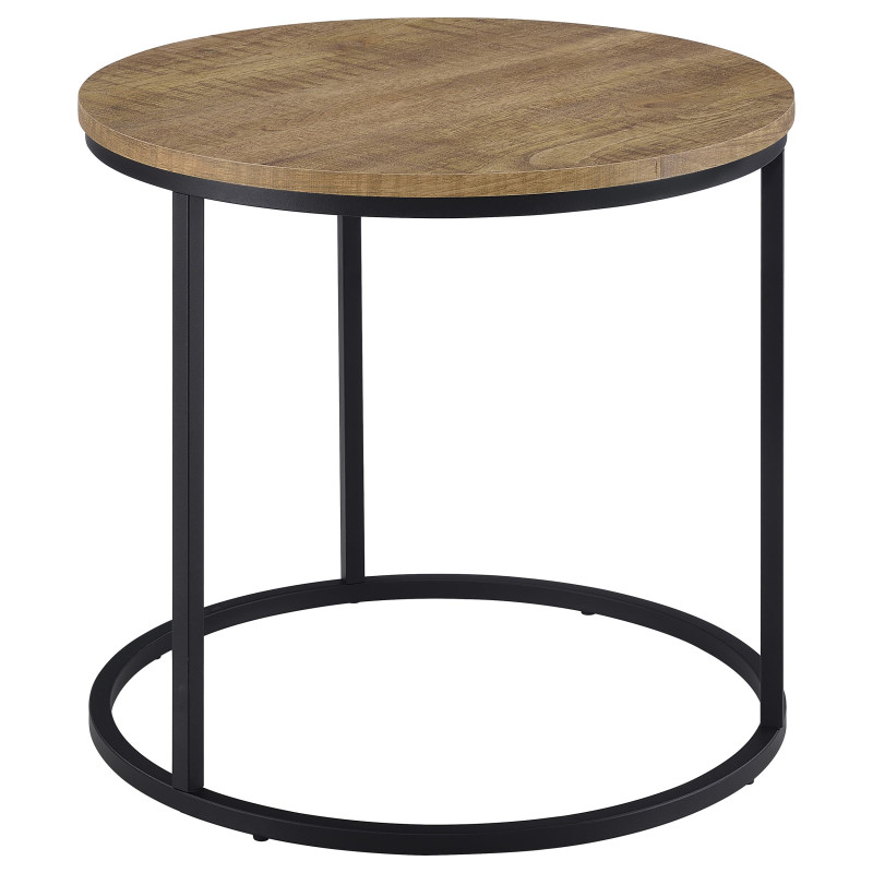 736037 Lainey Round Occasional Side End Table Mango