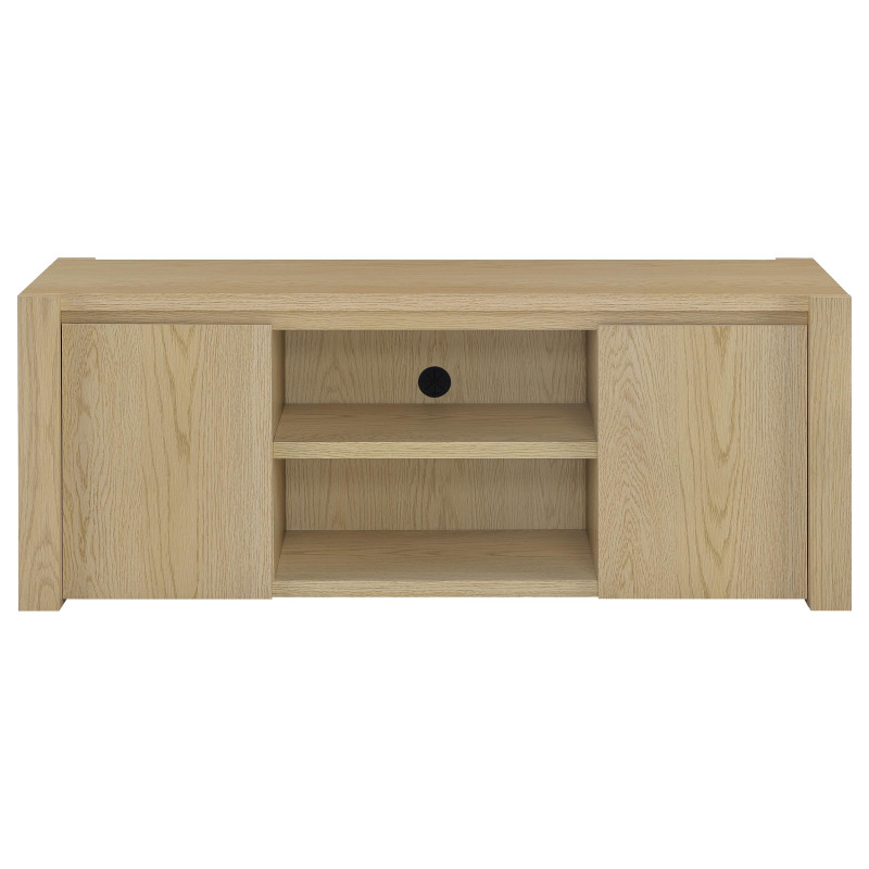 708222 Laurelton 60-inch 2-door TV Stand Media Console Light Oak