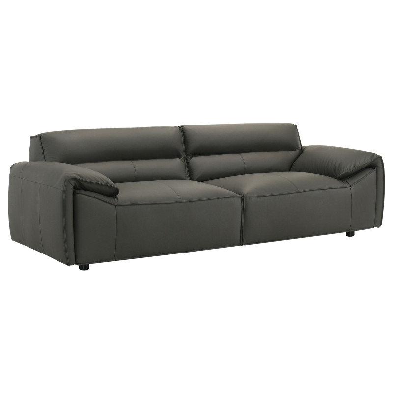 509504 Buxton Top Grain Leather Upholstered Sofa Graphite