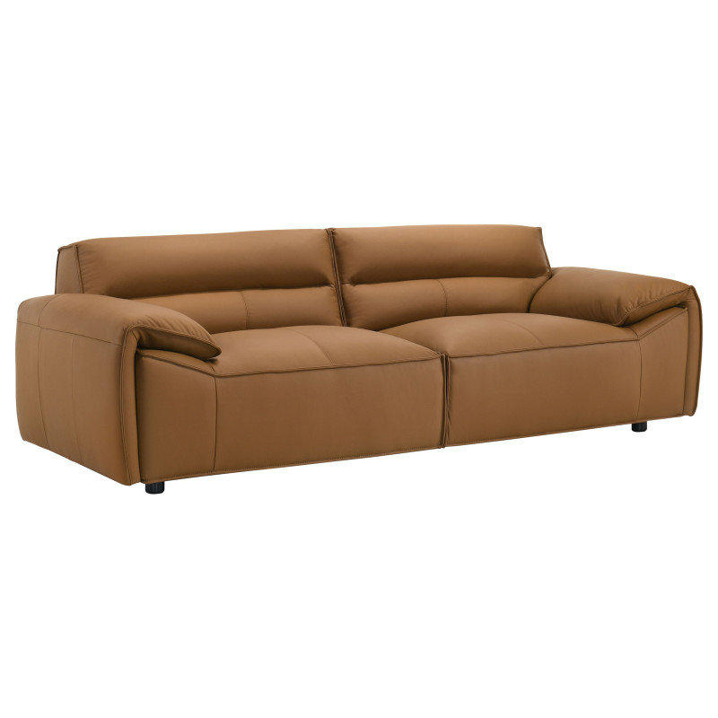 509501 Buxton Top Grain Leather Upholstered Sofa Orange