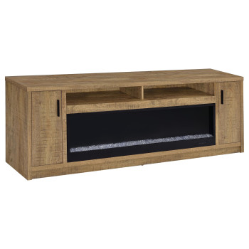 722843 Eddy 79-inch 2-door TV Stand Fireplace Media Console Mango