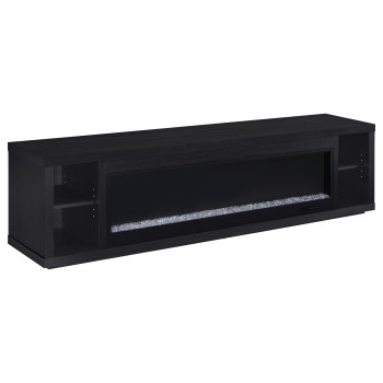 722833 Deiter 79-inch TV Stand Fireplace Media Console Black
