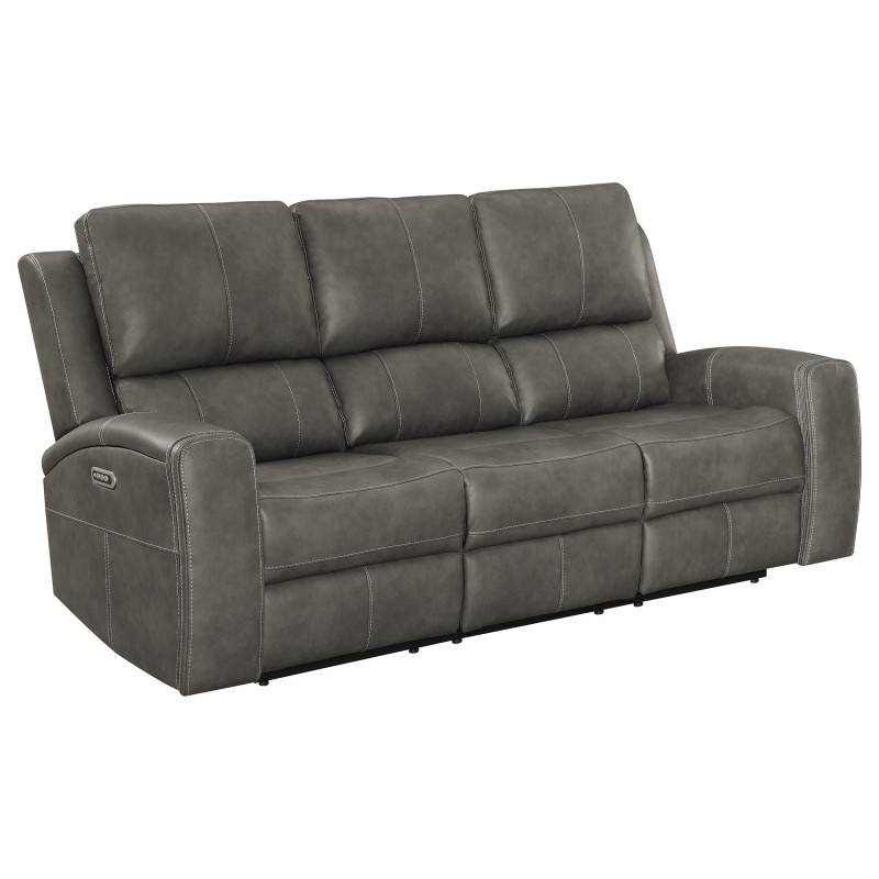 603431PPP Brickston Triple Power Reclining Sofa Charcoal