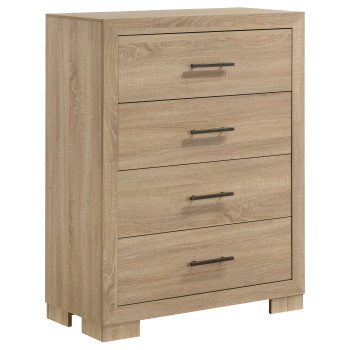 223115 Arielle 4-drawer Bedroom Chest of Drawers Light Oak