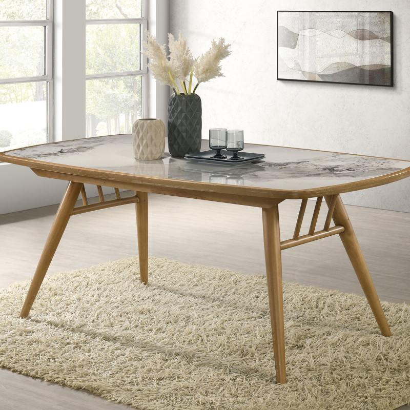 193731 Croyden 73-inch Rectangular Dining Table Weathered Natural