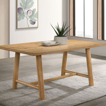 193651 Duncan 71-inch Rectangular Wood Dining Room Table Washed Oak