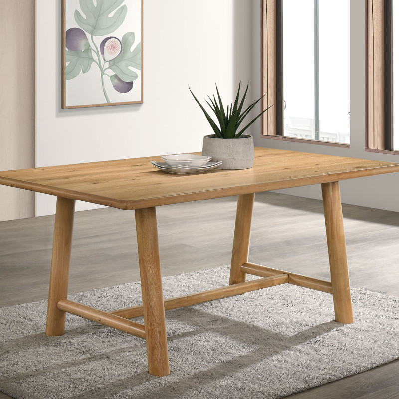 193651 Duncan 71-inch Rectangular Wood Dining Room Table Washed Oak
