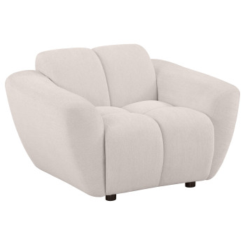 509303 Destino Chenille Upholstered Splayed Arm Accent Chair Greige