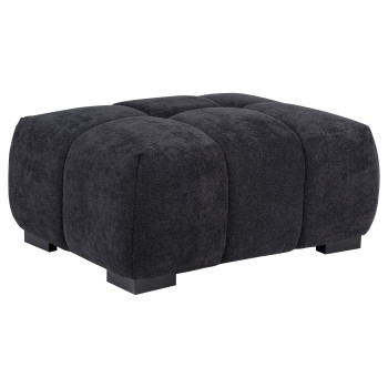 511064 Octavia Fabric Rectangular Upholstered Ottoman Black