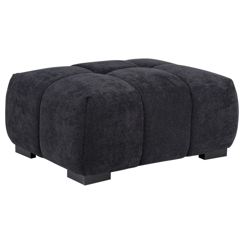 511064 Octavia Fabric Rectangular Upholstered Ottoman Black
