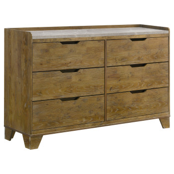 222973 Henderson 6-drawer Bedroom Dresser Cabinet Medium Oak
