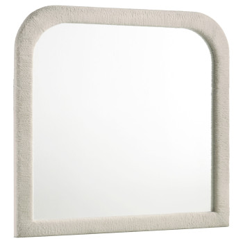 360114 Sonya Upholstered Bedroom Dresser Mirror Ivory