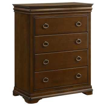 205305 Garland 4-drawer Bedroom Chest of Drawers Brown Cherry