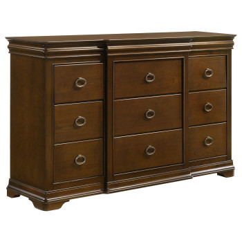 205303 Garland 11-drawer Bedroom Dresser Cabinet Brown Cherry