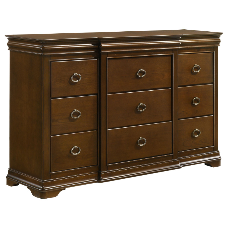 205303 Garland 11-drawer Bedroom Dresser Cabinet Brown Cherry