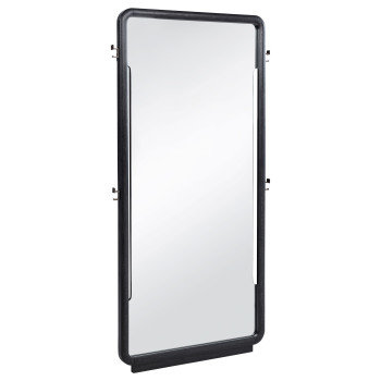 222498 Leandro 76-inch Full Length Floor Mirror Burnished Black