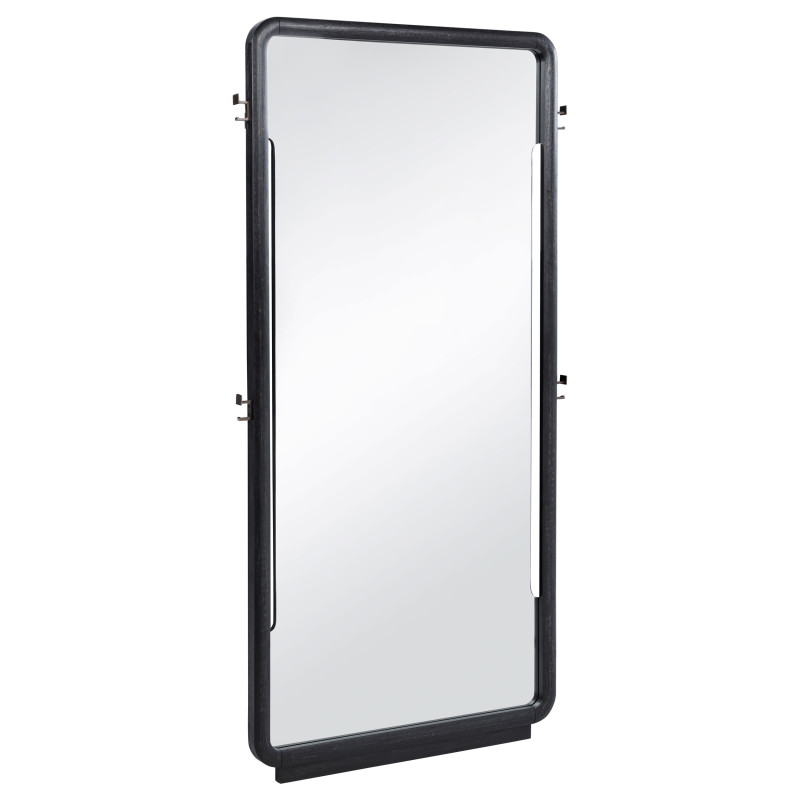 222498 Leandro 76-inch Full Length Floor Mirror Burnished Black