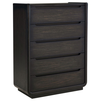 222495 Leandro 5-drawer Bedroom Chest of Drawers Burnished Black