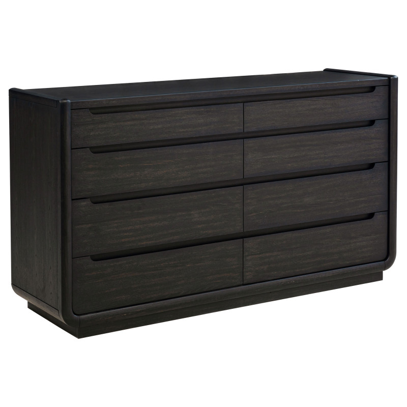 222493 Leandro 8-drawer Bedroom Dresser Cabinet Burnished Black