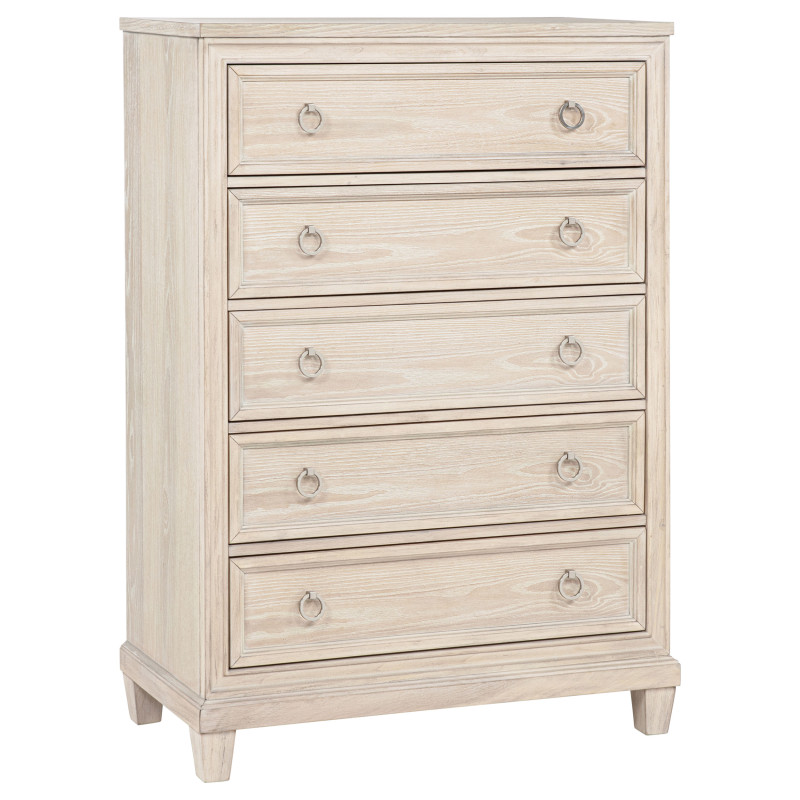 215925 Pembroke 5-drawer Chest of Drawers Washed Oak