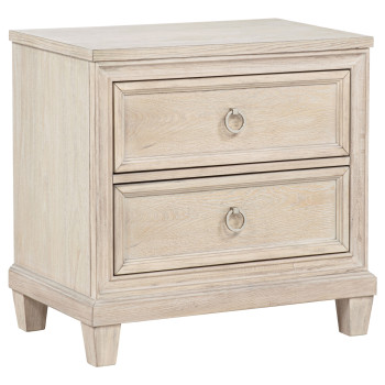 215922 Pembroke 2-drawer Nightstand Bedside Table Washed Oak