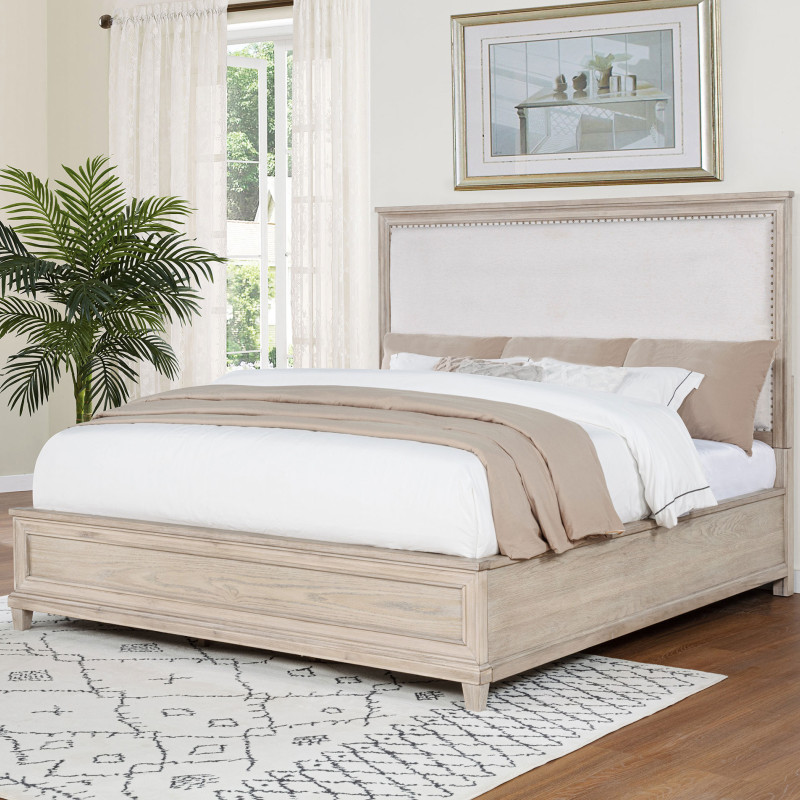 215921KE Pembroke 66-inch Eastern King Panel Bed Washed Oak