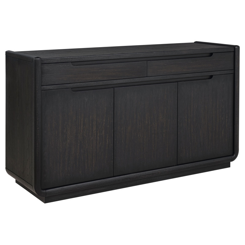 115395 Leandro 2-drawer Dining Sideboard Server Burnished Black