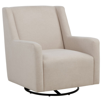 903930 Sorrel Fabric Upholstered Swivel Glider Arm Chair Latte