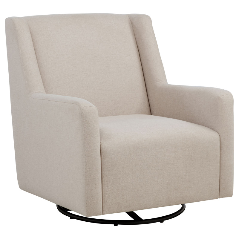 903930 Sorrel Fabric Upholstered Swivel Glider Arm Chair Latte