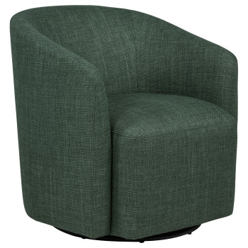 903222 Mossbrook Fabric Upholstered Swivel Accent Chair Green