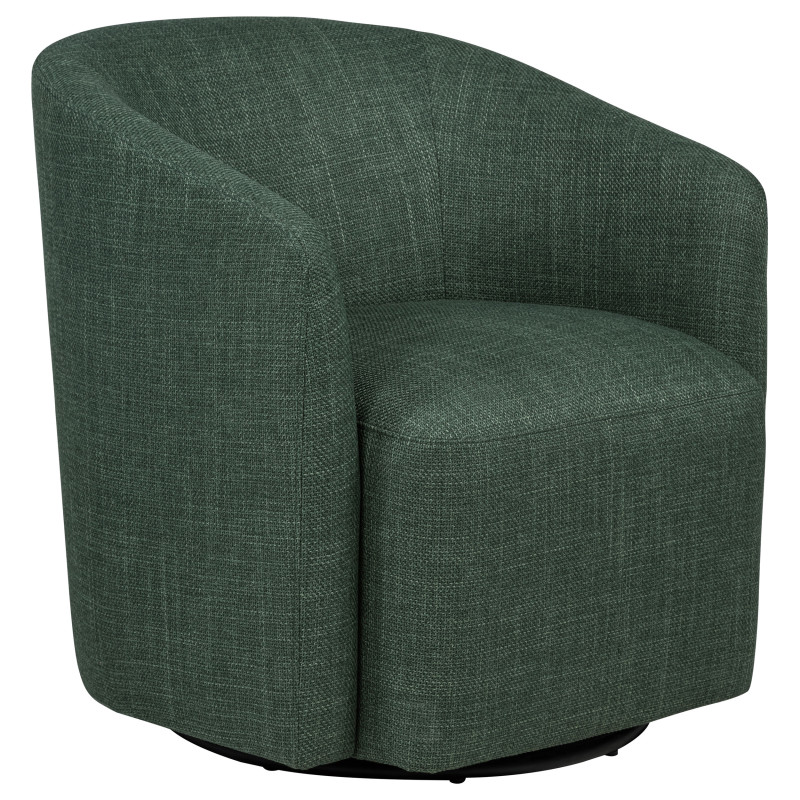 903222 Mossbrook Fabric Upholstered Swivel Accent Chair Green