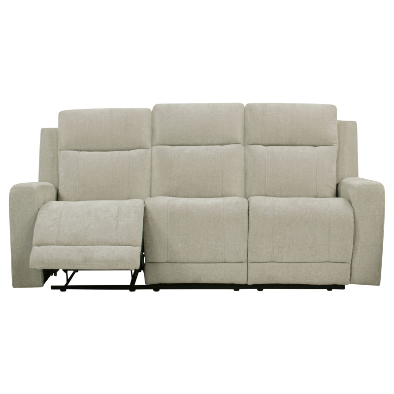 610151P Kennett Chenille Upholstered Power Reclining Sofa Ivory