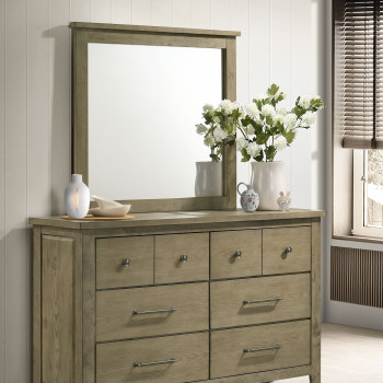 207533M Hazlewood 6-drawer Bedroom Dresser with Mirror Vineyard Oak