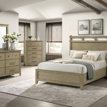 207531KE-S4 Hazlewood 4-piece Eastern King Bedroom Set Vineyard Oak