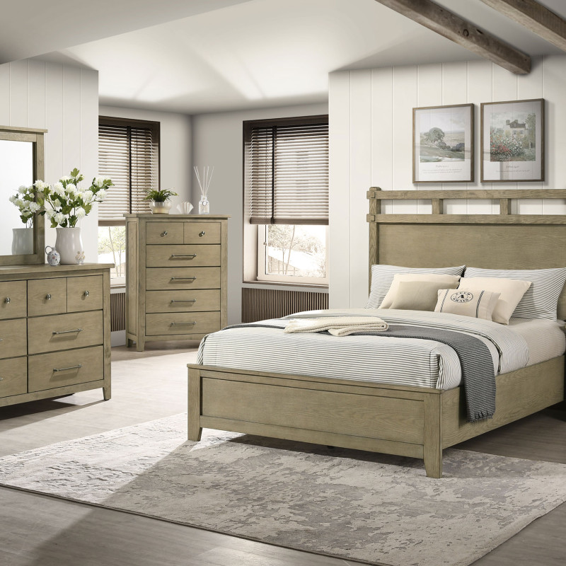 207531KE-S4 Hazlewood 4-piece Eastern King Bedroom Set Vineyard Oak
