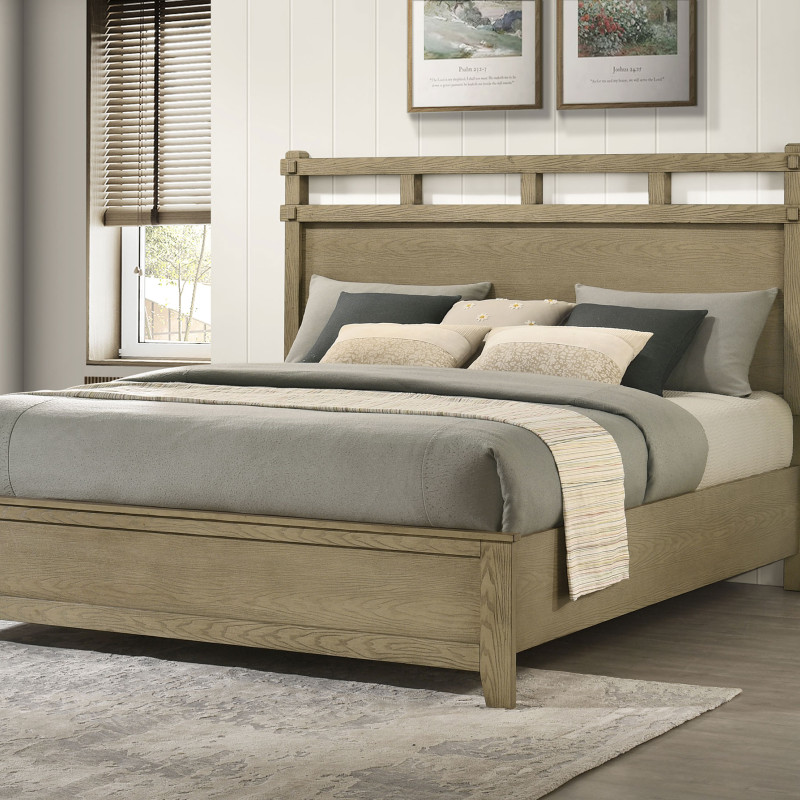 207531Q Hazlewood 59-inch Queen Panel Bed Vineyard Oak