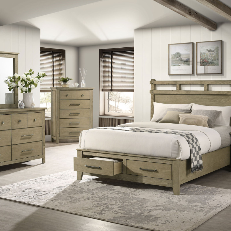 207530KE-S5 Hazlewood 5-piece Eastern King Bedroom Set Vineyard Oak