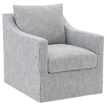904137 Winter Upholstered Sloped Arm Accent Swivel Chair Grey