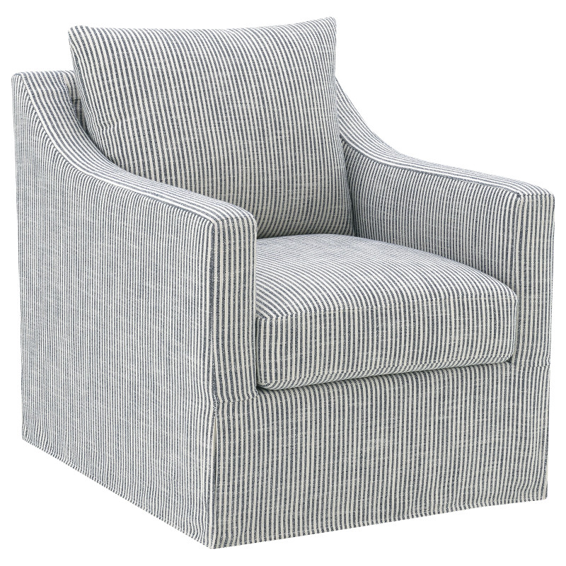 904137 Winter Upholstered Sloped Arm Accent Swivel Chair Grey